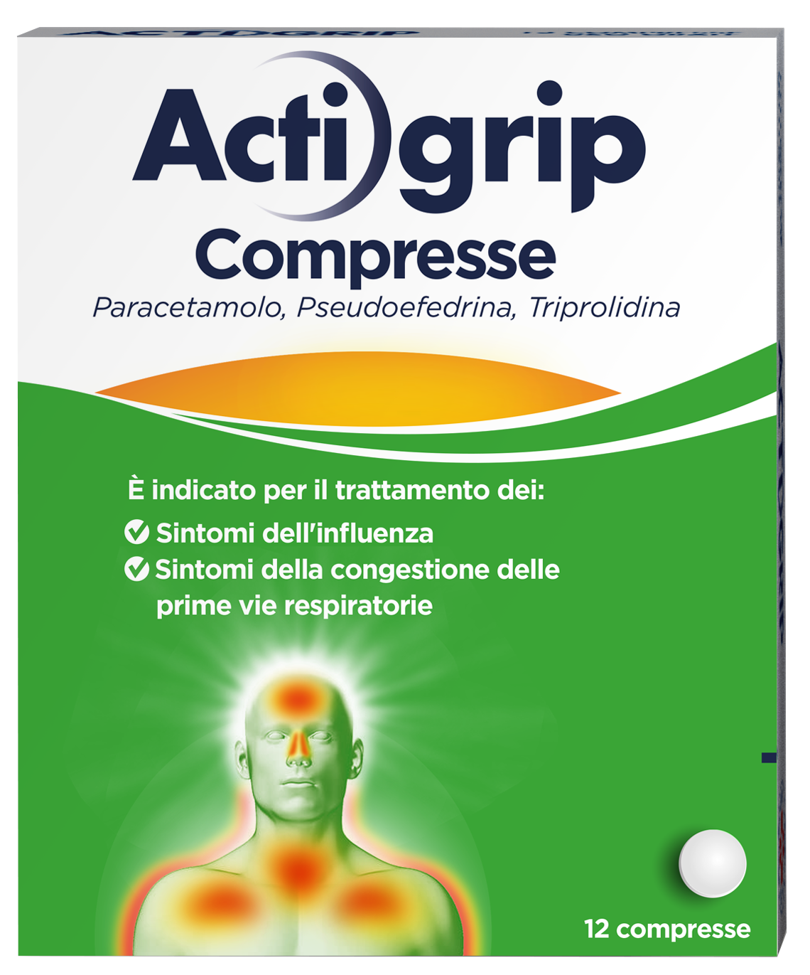 ACTIGRIP*12CPR 2,5+60+500MG - latuafarmacia.org