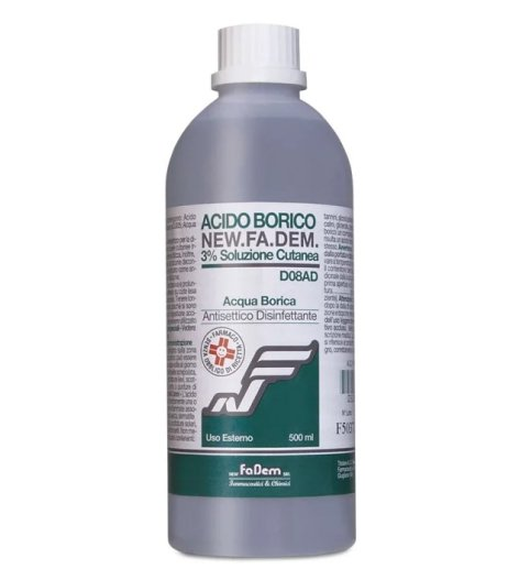 ACIDO BORICO NEW F*3% FL 500ML - latuafarmacia.org