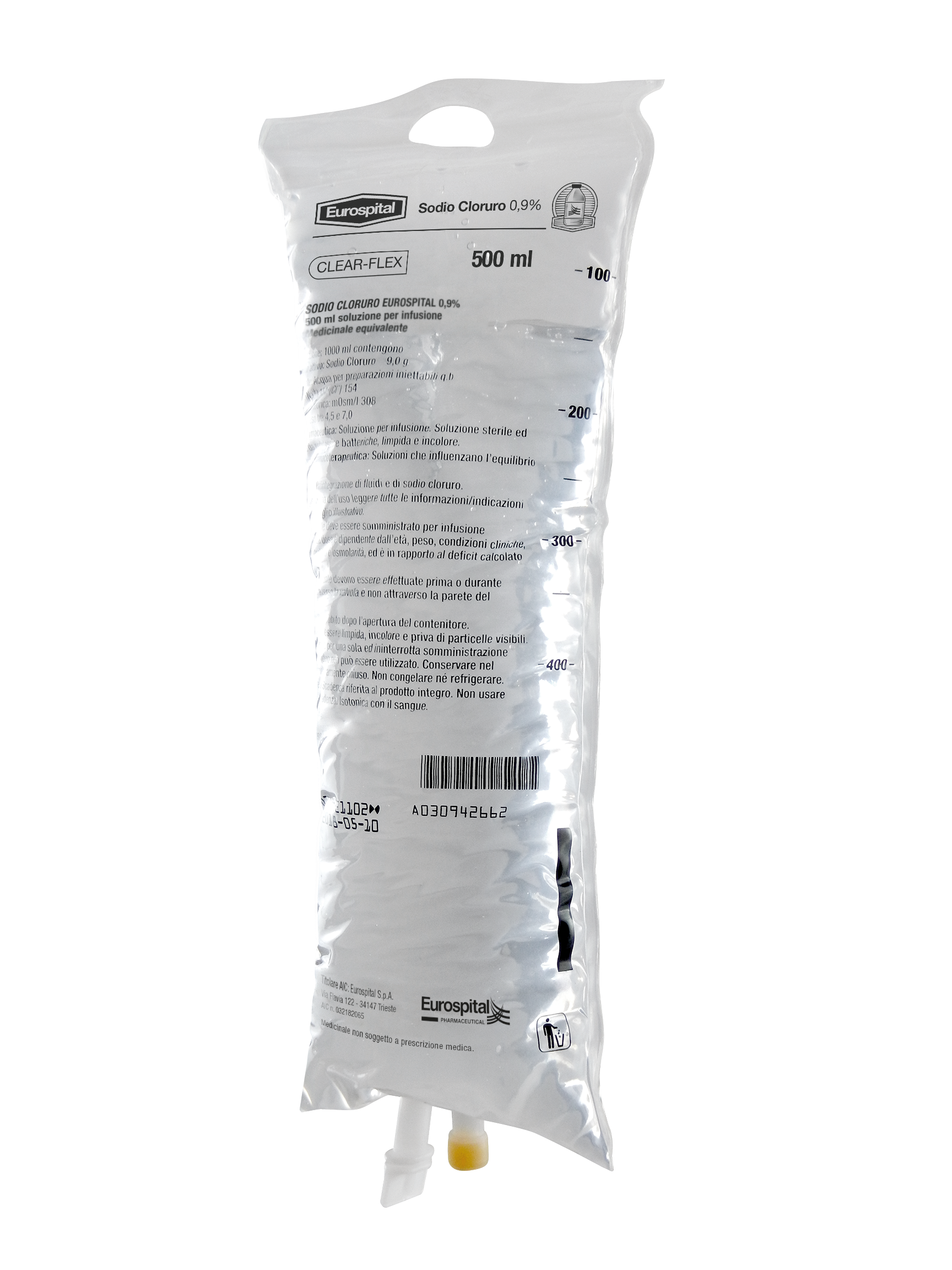 SODIO CLORURO EUROS*0,9% 500ML - latuafarmacia.org
