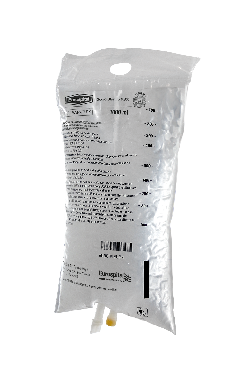 SODIO CLORURO EUROS*0,9%1000ML - latuafarmacia.org