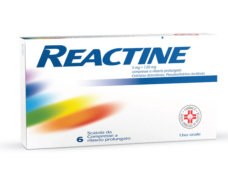 REACTINE*6CPR 5MG+120MG RP - latuafarmacia.org