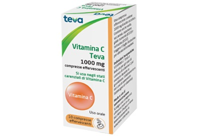 VITAMINA C TEVA*10CPR EFF 1G - latuafarmacia.org