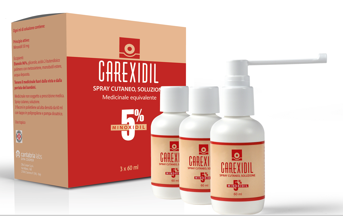 CAREXIDIL*3FL SOLUZ CUT 60ML5% - latuafarmacia.org