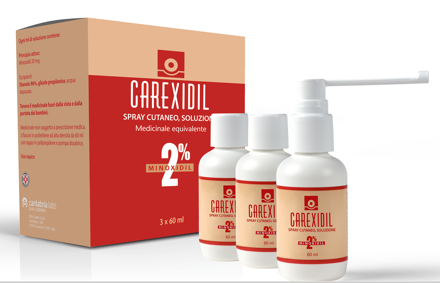 CAREXIDIL*3FL SOLUZ CUT 60ML2% - latuafarmacia.org