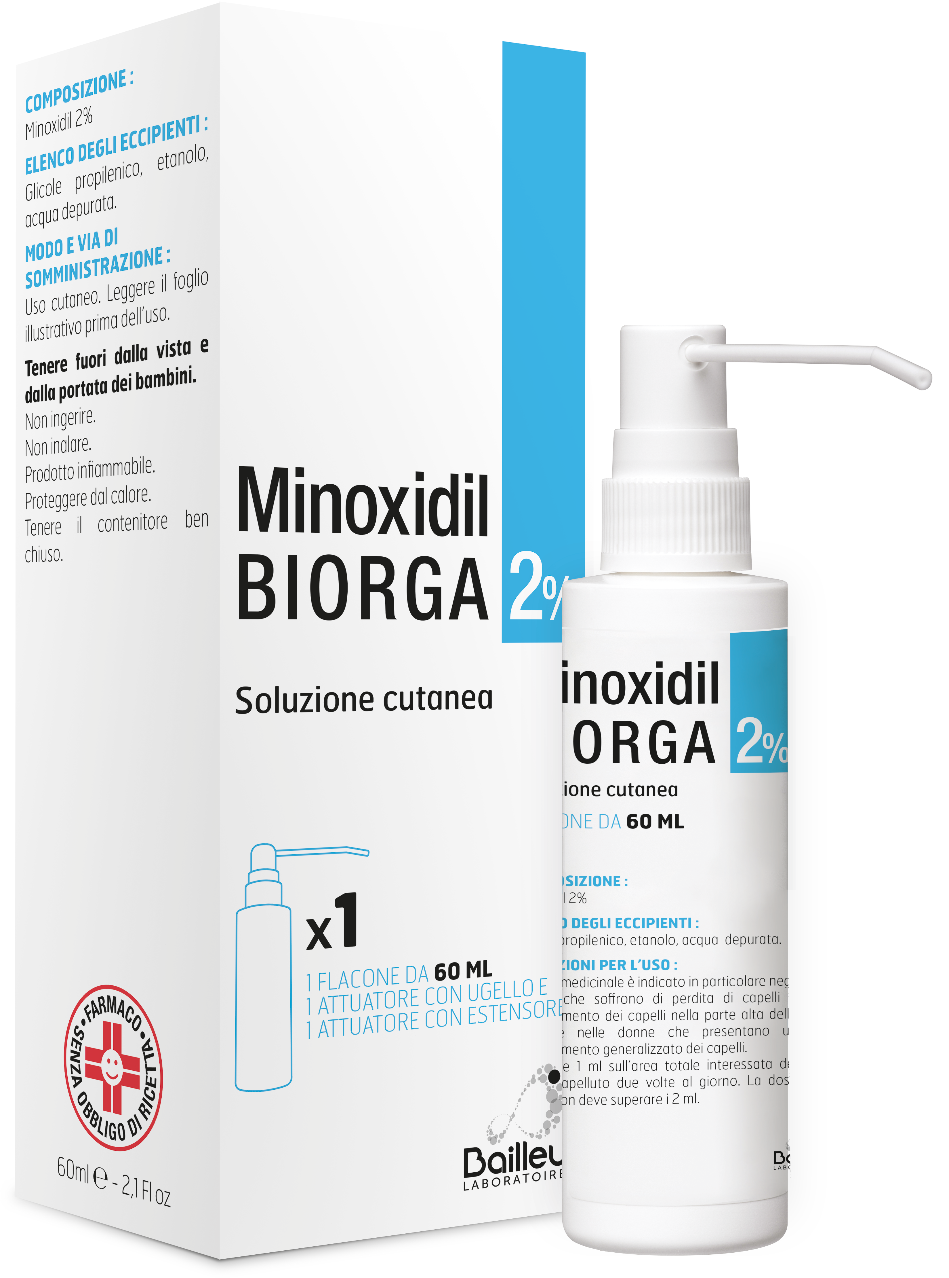 MINOXIDIL BIORGA*SOL CUT60ML2% - latuafarmacia.org