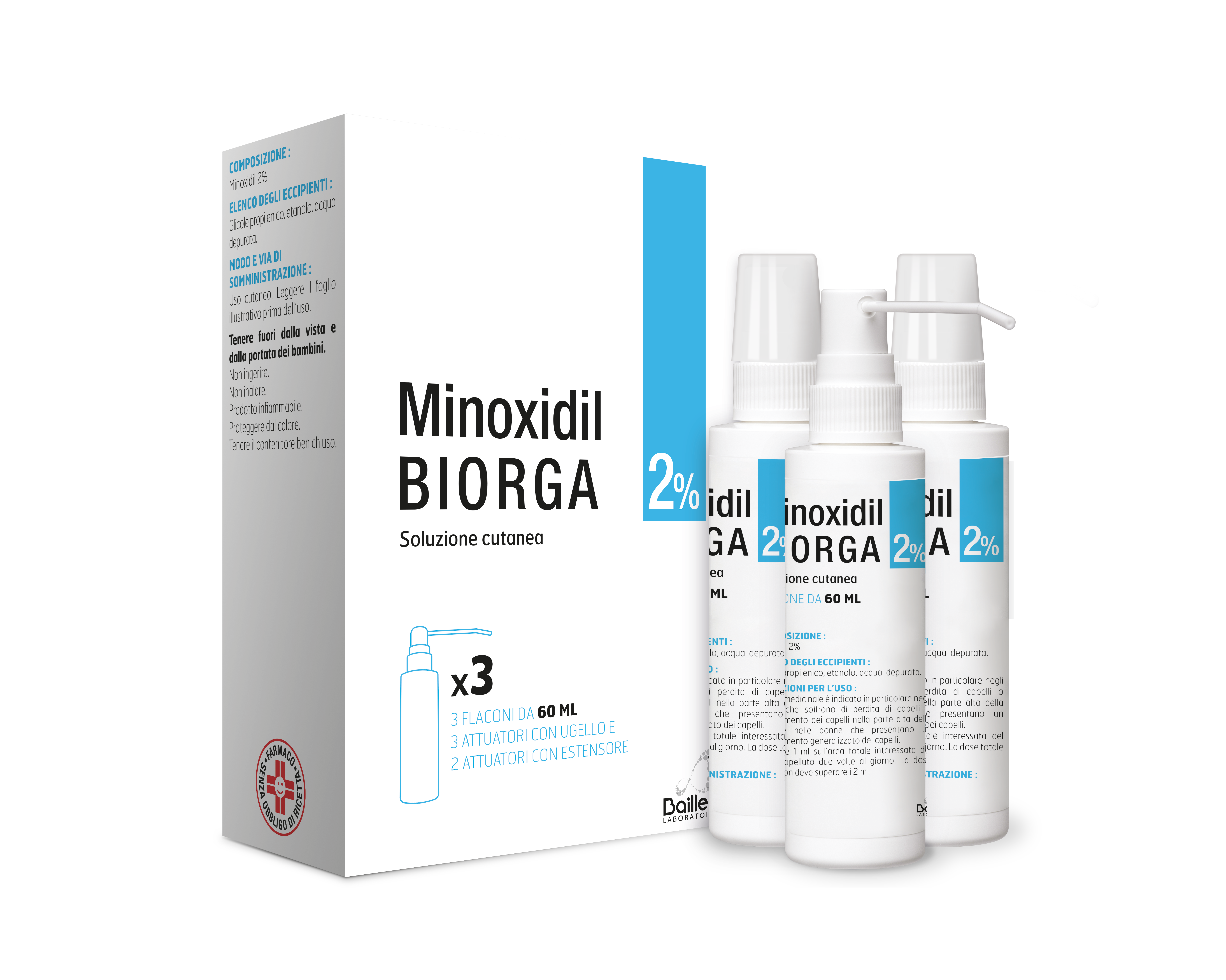 MINOXIDIL BIORGA*SOL CUT 3FL2% - latuafarmacia.org