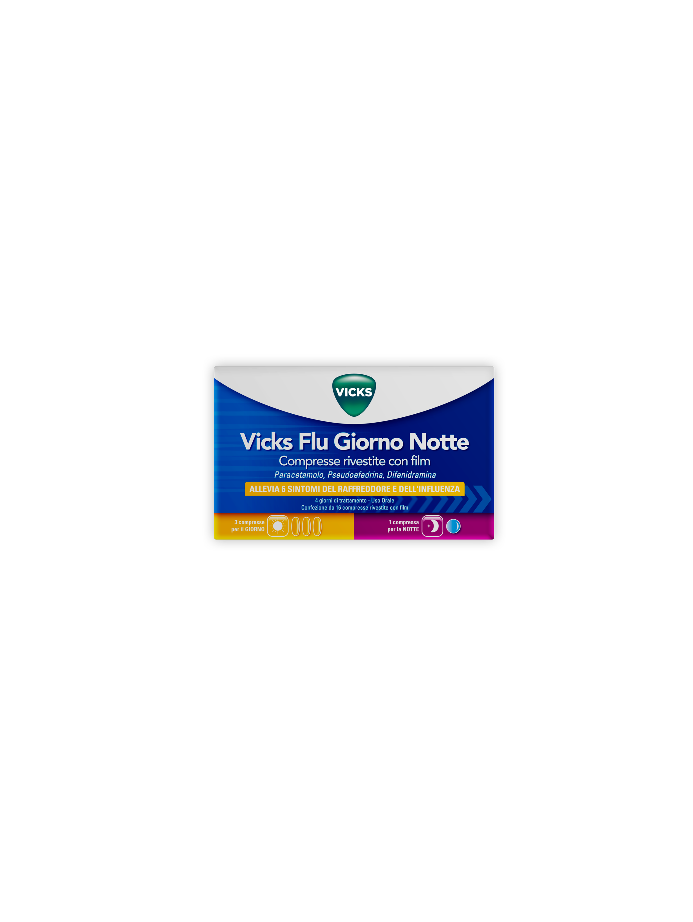 VICKS FLU GIORNO NOTTE*12+4CPR - latuafarmacia.org