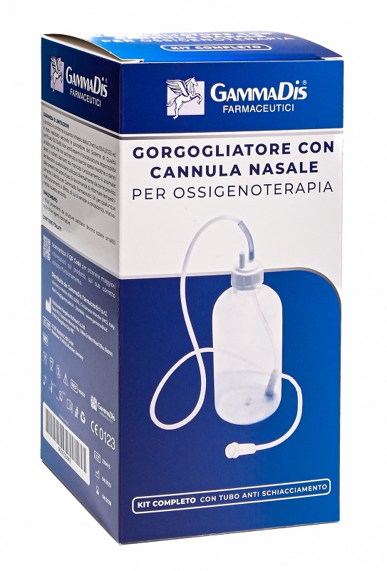 GORGOGLIATORE PER OSSIGENOTERAPIA CON OCCHIALE + CANNULA NASALE GAMMADIS - latuafarmacia.org