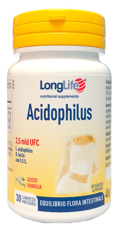LONGLIFE ACIDOPHILUS 30 COMPRESSE MASTICABILI - latuafarmacia.org