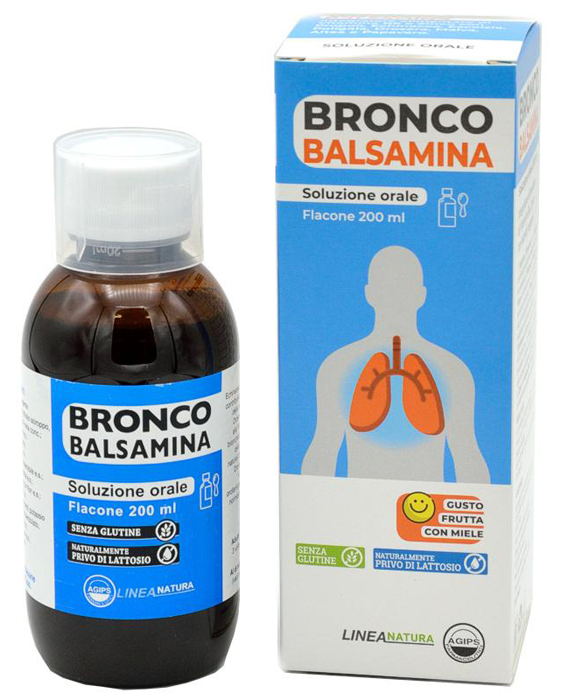 BRONCOBALSAMINA SOLUZIONE ORALE 200 ML GUSTO FRUTTA CON MIELE - latuafarmacia.org