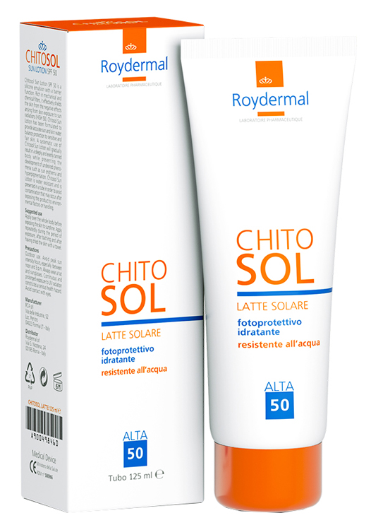 CHITOSOL LATTE SOLARE SPF50 125 ML - latuafarmacia.org