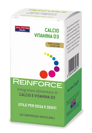REINFORCE CALCIO + VITAMINA D3 30 COMPRESSE MASTICABILI - latuafarmacia.org