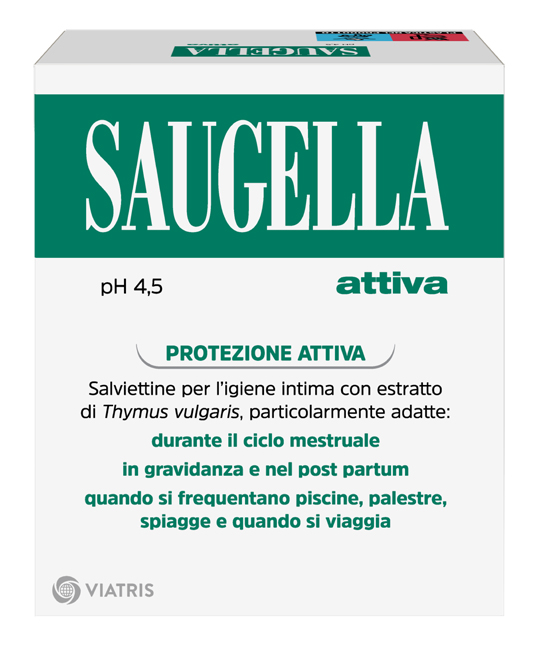 SAUGELLA ATTIVA SALVIETTINE DETERGENTI 10 BUSTINE - latuafarmacia.org
