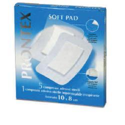GARZA COMPRESSA PRONTEX SOFT PAD 10X8 CM 6 PEZZI (5 TNT + 1 IMPERMEABILE AQUA PAD) - latuafarmacia.org
