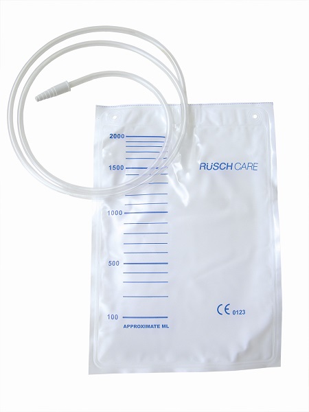 SACCA DI DRENAGGIO LETTO PER INCONTINENZA 2000ML IN PVC CON TUBO DI RACCORDO 130CM DIAMETRO 5X7MM MONOUSO 30 PEZZI - latuafarmacia.org