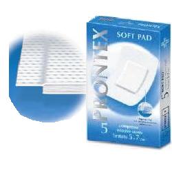 GARZA PRONTEX SOFT PAD COMPRESSA 5X7 CM 5 PEZZI - latuafarmacia.org