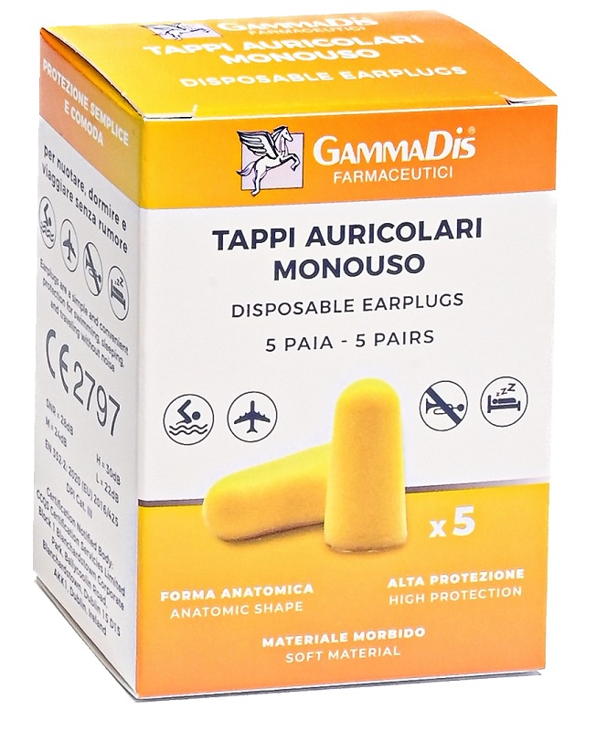 TAPPO AURICOLARE EAR GOMMAPIUMA 10 PEZZI GAMMADIS - latuafarmacia.org