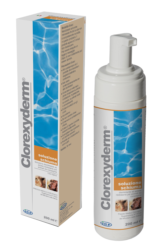 CLOREXYDERM SOLUZIONE SCHIUMA 200 ML - latuafarmacia.org
