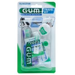 GUM TRAVEL KIT VIAGGIO 1 SPAZZOLINO PIEGHEVOLE GUM TRAVEL + 1 DENTIFRICIO VIAGGIO 12 ML + 1 ROCCHETTO FILO INTERDENTALE 10MT + 2 SCOVOLINI GOMMA GUM SOFT PICKS - latuafarmacia.org