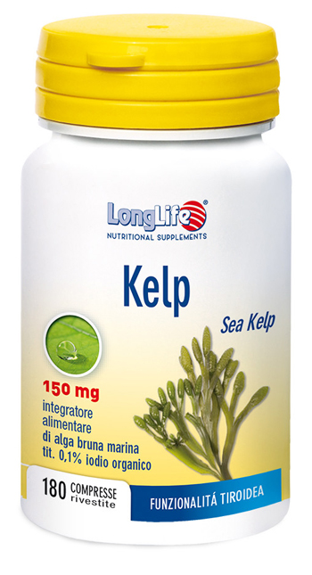 LONGLIFE KELP ALGA BRUNA 180 COMPRESSE - latuafarmacia.org