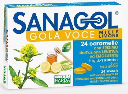 SANAGOL GOLA VOCE MIELE LIMONE 24 CARAMELLE - latuafarmacia.org