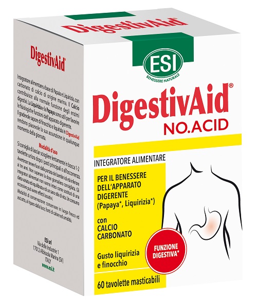 ESI DIGESTIVAID NO ACID 60 TAVOLETTE - latuafarmacia.org