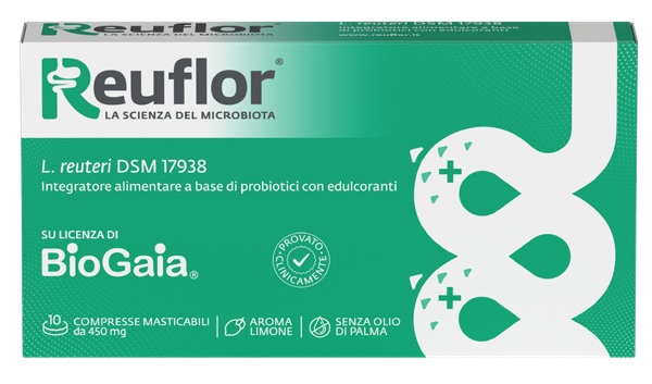 REUFLOR 10 COMPRESSE MASTICABILI AROMA LIMONE - latuafarmacia.org