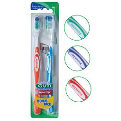 GUM SUPER TIP 463 COMPACT SPAZZOLINO MEDIO BONUS PACK 2 PEZZI - latuafarmacia.org