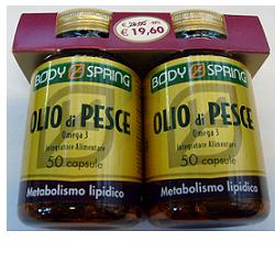 BODY SPRING OLIO DI PESCE OMEGA 3 CONFEZIONE BIPACK 50 CAPSULE X 2 - latuafarmacia.org