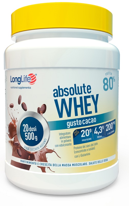 LONGLIFE ABSOLUTE WHEY CACAO 500 G - latuafarmacia.org
