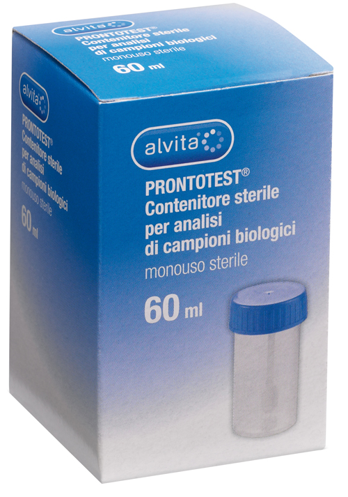 CONTENITORE ALVITA PRONTOTEST PER ANALISI DI CAMPIONI BIOLOGICI 60ML - latuafarmacia.org