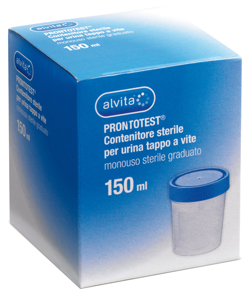 CONTENITORE PER URINA ALVITA PRONTOTEST GRADUATO CON TAPPO A VITE - latuafarmacia.org