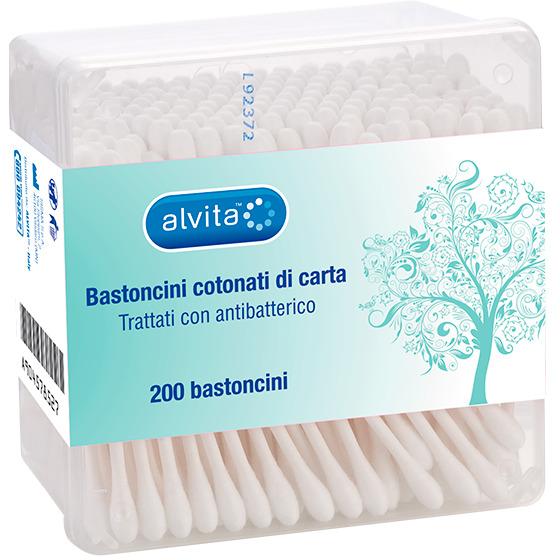 ALVITA BASTONCINI COTONATI DI CARTA 200 PEZZI - latuafarmacia.org