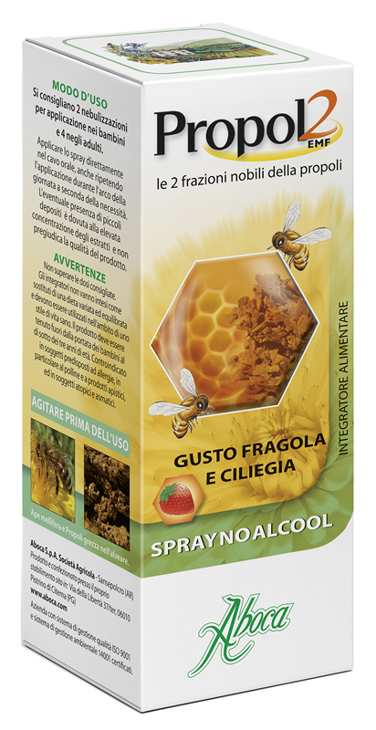 PROPOL2 EMF SPRAY NO ALCOOL FRAGOLA E CILIEGIA 30 ML - latuafarmacia.org