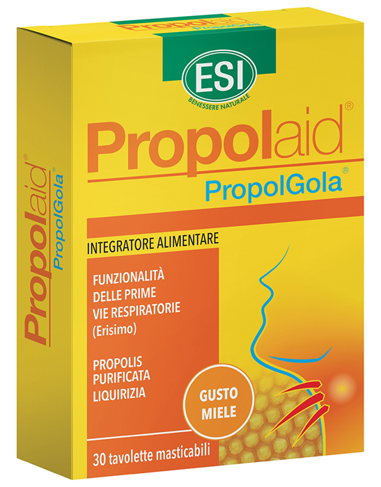 ESI PROPOLAID TAVOLETTE GOLA MIELE 30 TAVOLETTE - latuafarmacia.org