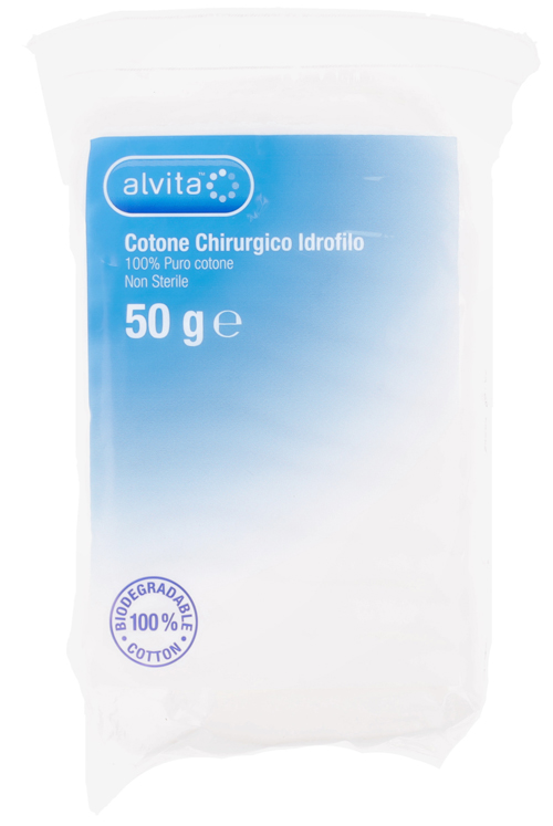 COTONE CHIRURGICO IDROFILO ALVITA 100% PURO COTONE 50 G - latuafarmacia.org