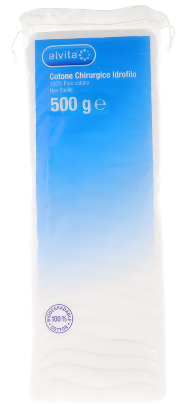 COTONE CHIRURGICO IDROFILO ALVITA 100% PURO COTONE 500 G - latuafarmacia.org