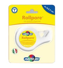 CEROTTO IN ROCCHETTO MASTER-AID ROLLPORE TESSUTO NON TESSUTO CON DISPENSER 2,5CM X 5 M - latuafarmacia.org