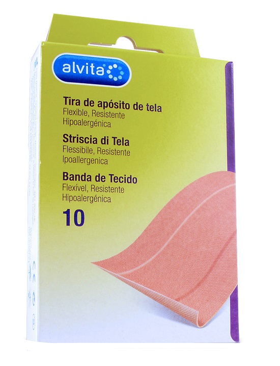CEROTTO IN STRISCIA DI TELA ALVITA 10 X 6 CM 10 PEZZI - latuafarmacia.org