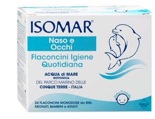 ISOMAR SOLUZIONE ISOTONICA ACQUA MARE IGIENE QUOTIDIANA 24 FLACONCINI MONODOSE 5 ML - latuafarmacia.org