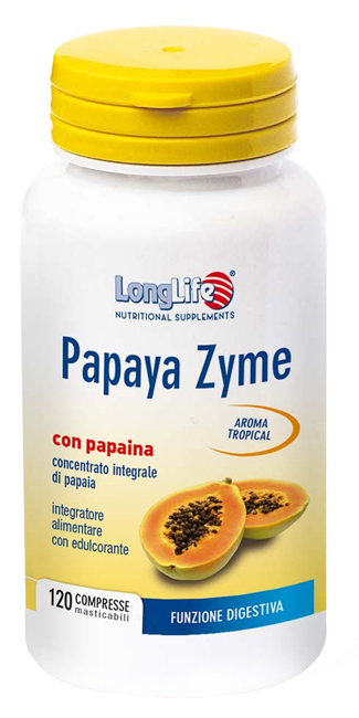 LONGLIFE PAPAYA ZYME 120 COMPRESSE MASTICABILI - latuafarmacia.org