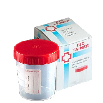 CONTENITORE PER URINA BIO TAINER GRADUATO CON SUPERFICIE DI SCRITTURA CON TAPPO A VITE CAPACITA' 120ML 1 PEZZO - latuafarmacia.org