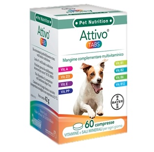 ATTIVO TABS ASTUCCIO DA 60 COMPRESSE ALTAMENTE APPETIBILI - latuafarmacia.org