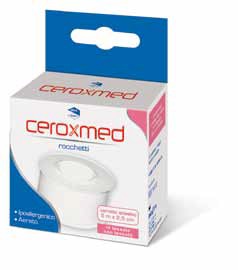 CEROTTO ADESIVO IN ROCCHETTO CEROXMED IN TESSUTO NON TESSUTO AERATO IPOALLERGENICO BIANCO 500X2,5 CM 1 PEZZO - latuafarmacia.org