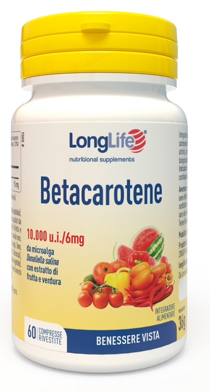 LONGLIFE BETACAROTENE 60 COMPRESSE - latuafarmacia.org