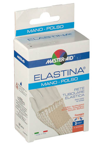 RETE TUBOLARE ELASTICA IPOALLERGENICA MASTER-AID ELASTINA MANO/POLSO 3 MT IN TENSIONE CALIBRO 3 CM - latuafarmacia.org