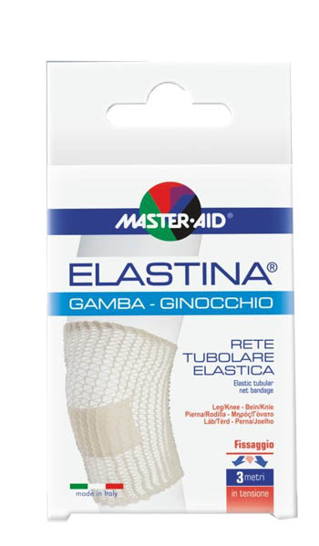 RETE TUBOLARE ELASTICA IPOALLERGENICA MASTER-AID ELASTINA GAMBA/GINOCCHIO 3 MT IN TENSIONE CALIBRO 5 CM - latuafarmacia.org