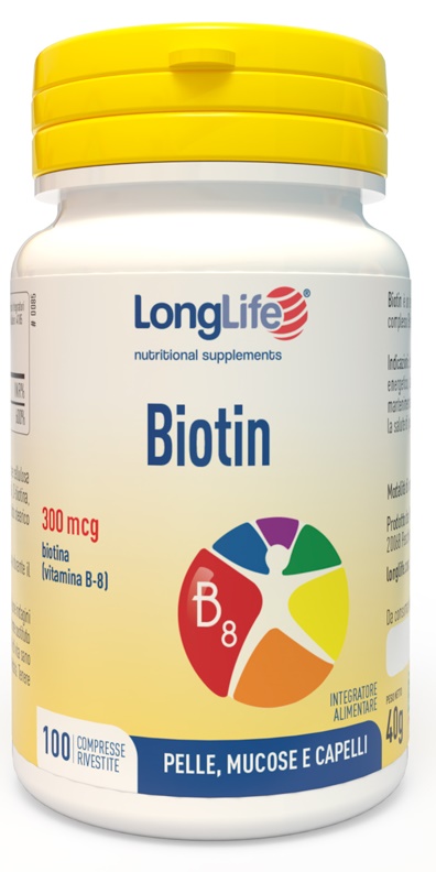 LONGLIFE BIOTIN 300 100 COMPRESSE RIVESTITE - latuafarmacia.org