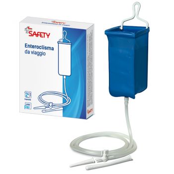 ENTEROCLISMA DA VIAGGIO KLISTER IN GOMMA CON CANNULA ANALE EVAGINALE 2 LITRI - latuafarmacia.org
