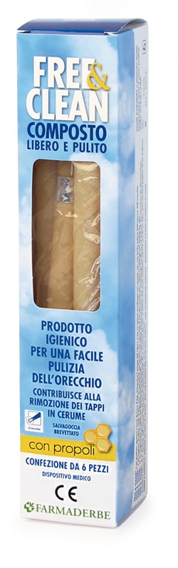 FREE&CLEAN COMPOSTO LIBERO E PULITO 2 CONI PULIZIA ORECCHIO - latuafarmacia.org